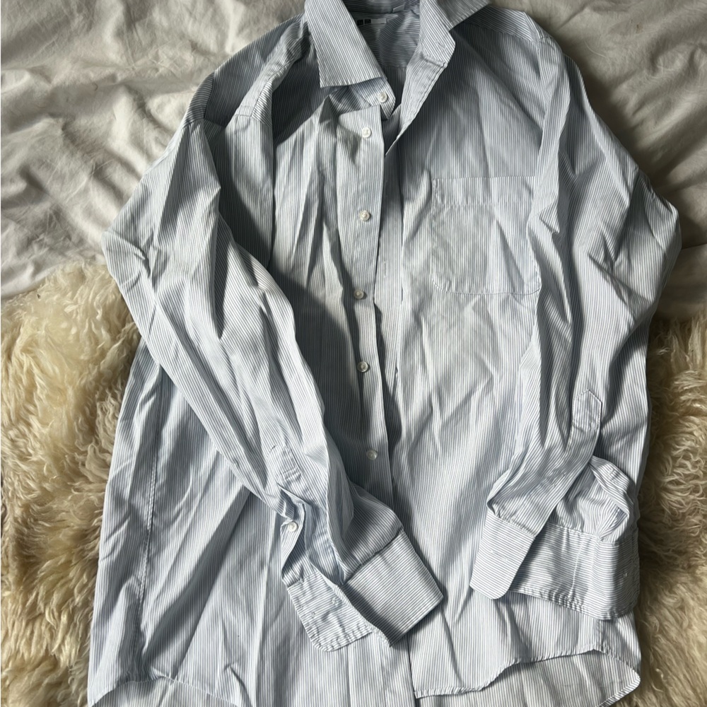 Uniqlo pinstripe button down